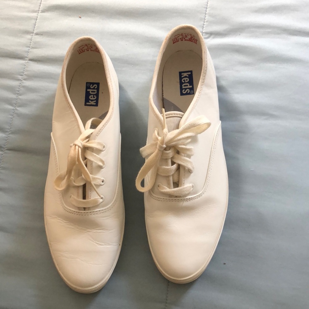 Classic white leather Keds